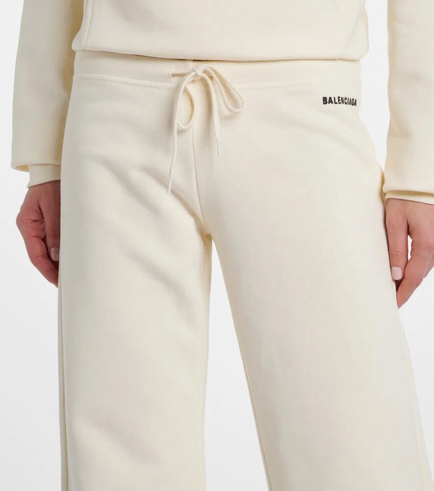 Спортивные штаны из хлопкового трикотажа Balenciaga, белый — фото 4