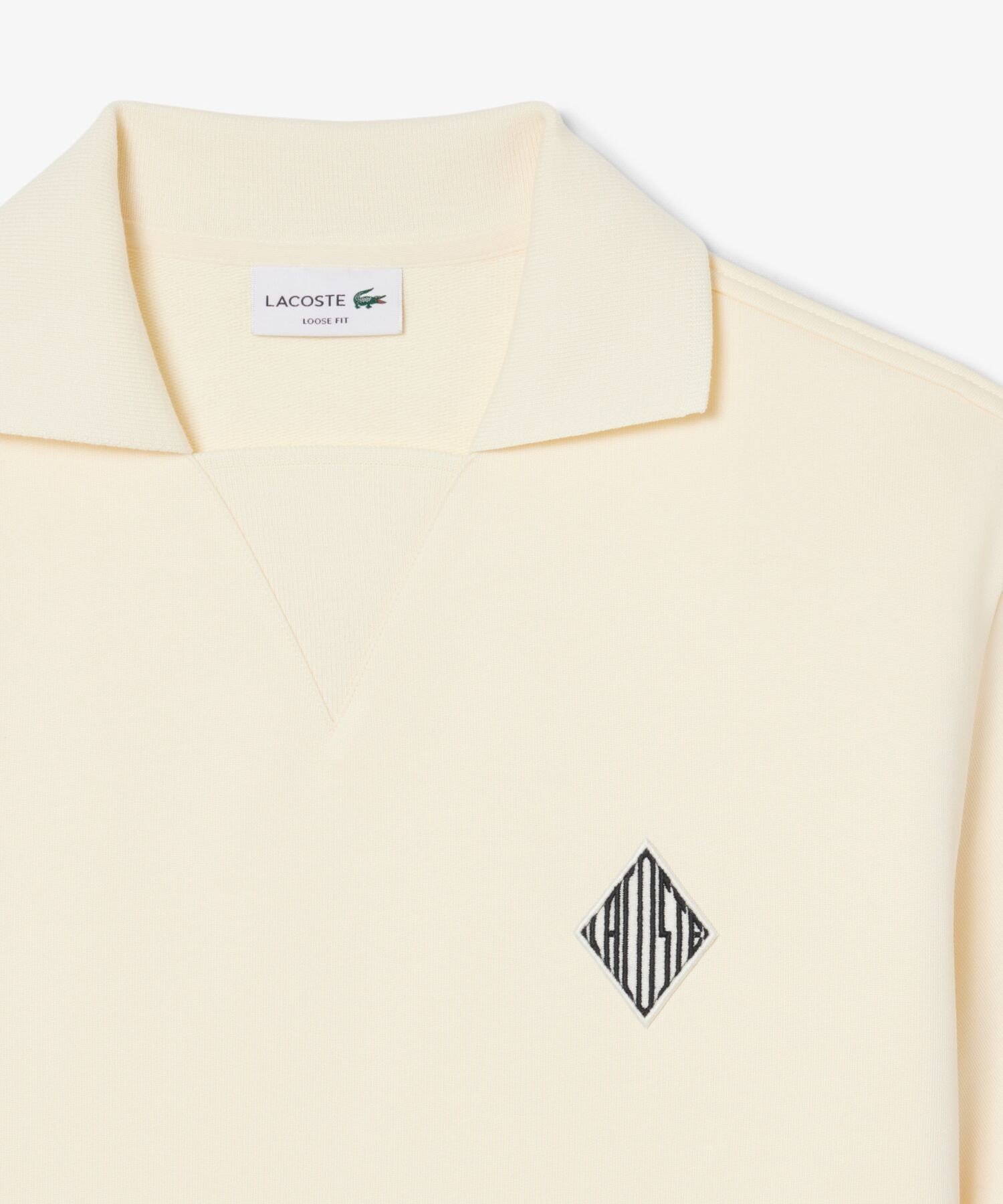 Рубашка-поло LACOSTE из флиса, Ivory — фото 4