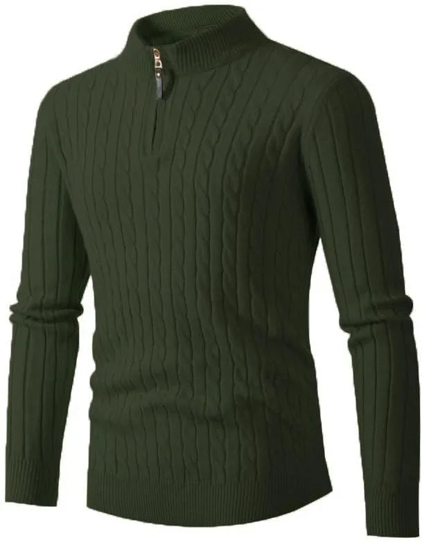 

Мужской свитер с четвертью молнии Slim Fit LLJYLYHRHD