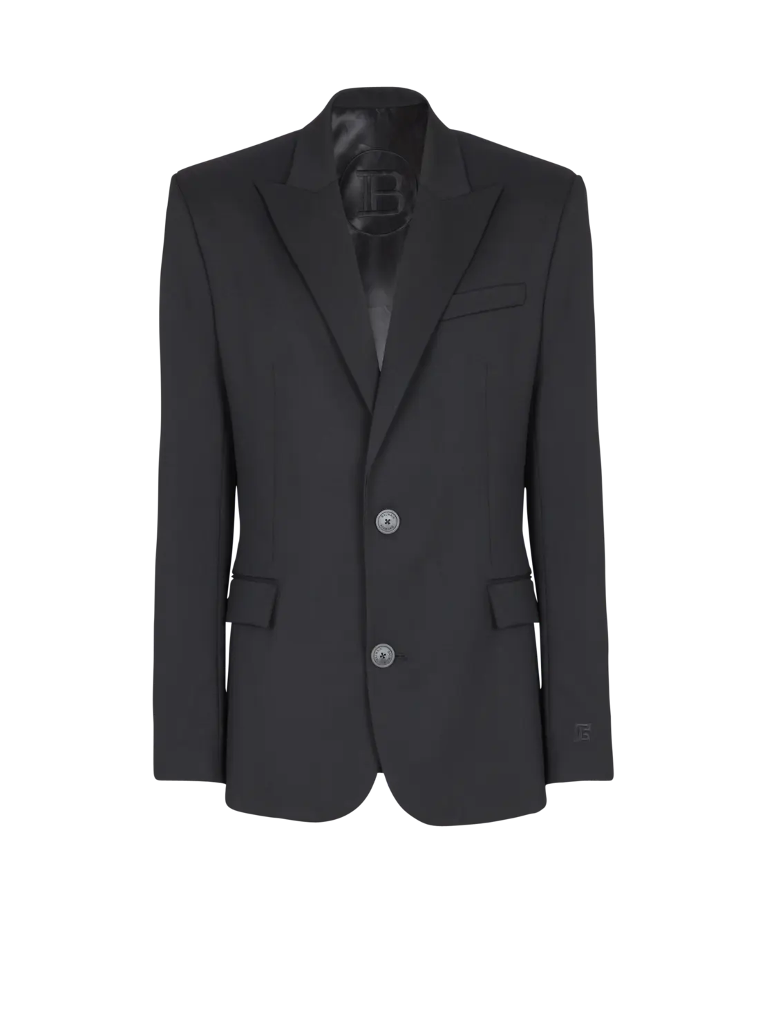 

Шерстяной пиджак на двух пуговицах Balmain, черный