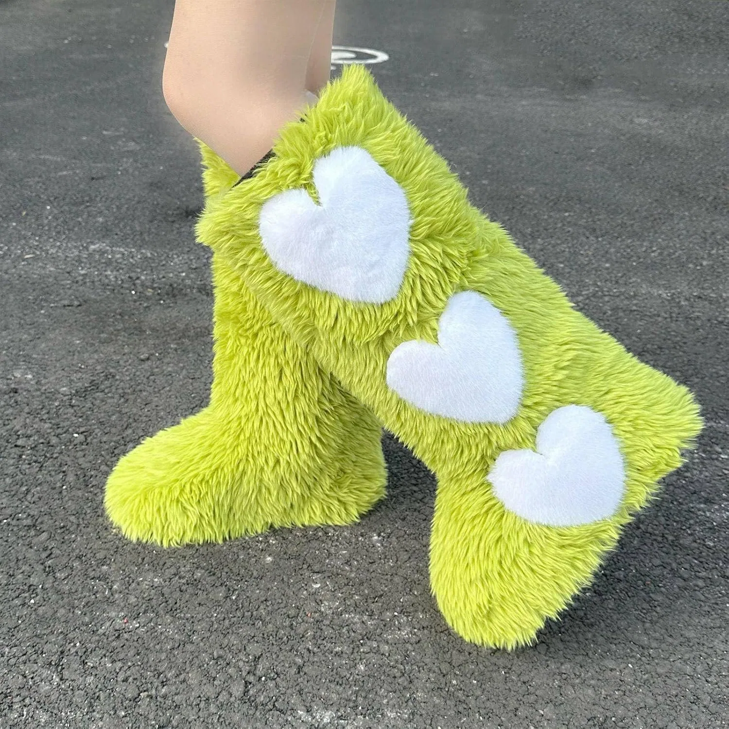 Ботинки Generisch 2025 Winterliche Kunstlederstiefel, mittelhoch, warm isoliert, ideal zum Wandern für Komfort Stil bei kaltem Wetter, Grün — фото 3