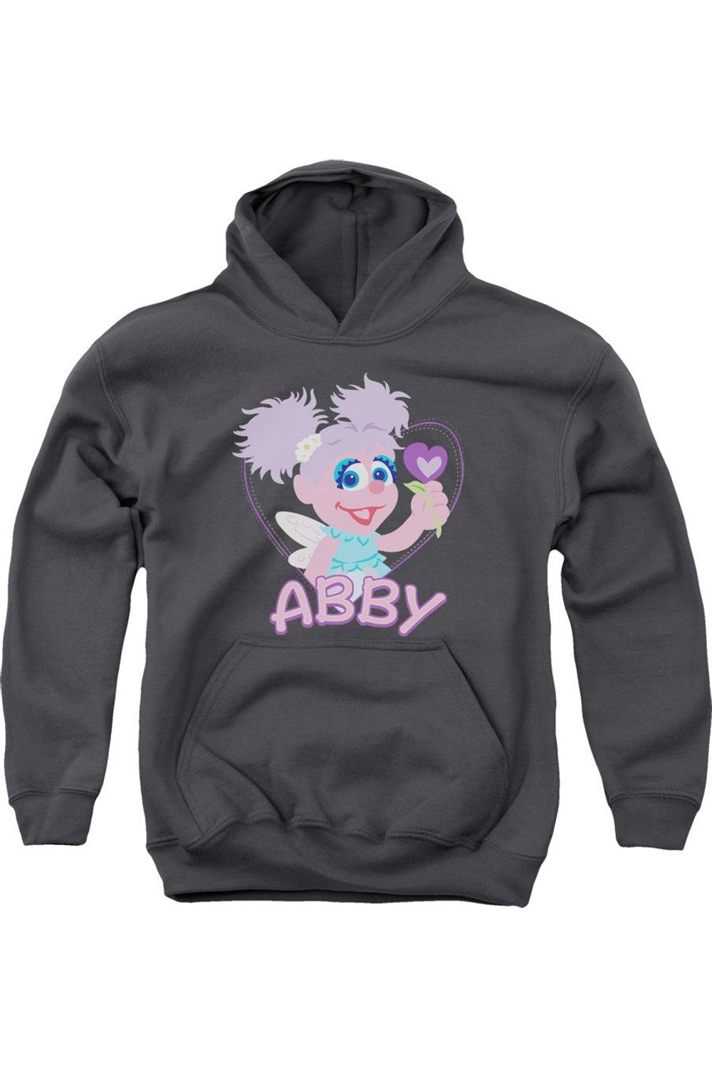 

Толстовка с капюшоном для детей Sesame Street с плоской Эбби Gildan, Charcoal