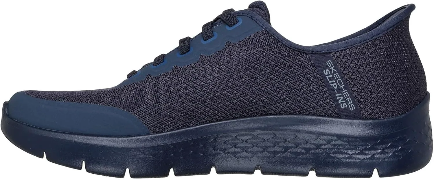 Мужские слипоны Skechers Hands Free Go Walk Flex - кроссовки Netro, темно-синий — фото 3