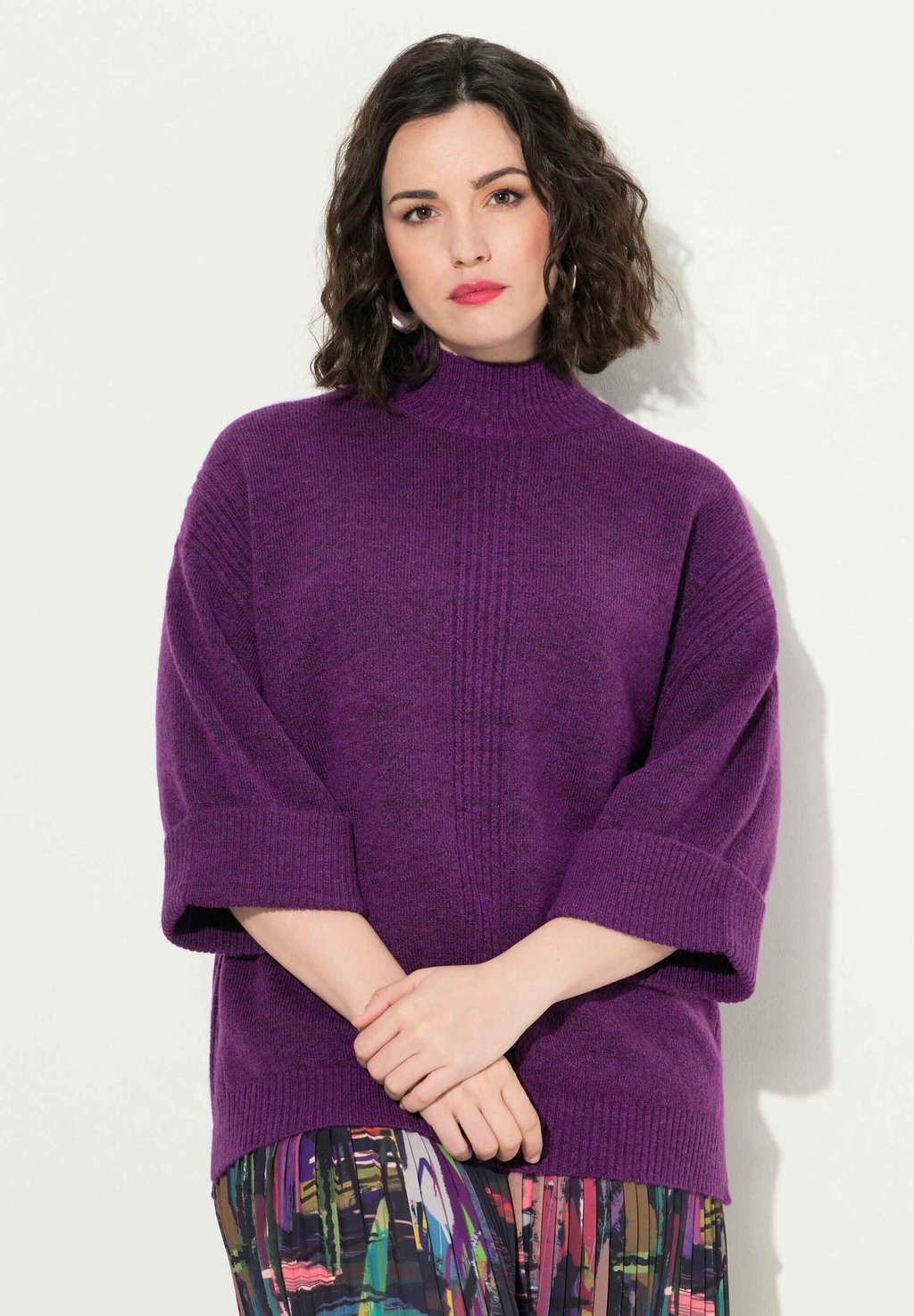 

Джемпер PANEL 3/4 SLEEVE TURTLENECK Ulla Popken, цвет Berry