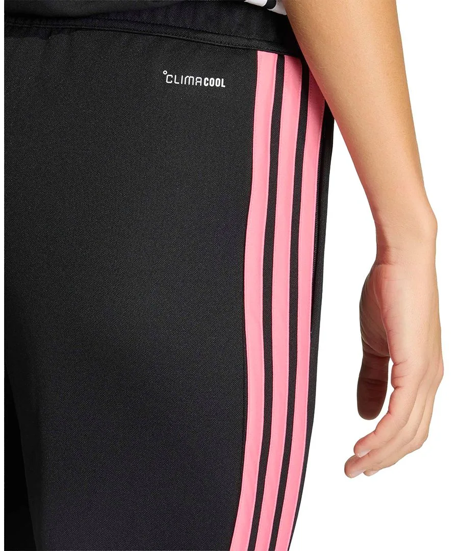 Женский тренировочный спортивный костюм, брюки стандартного кроя Adidas, черный/easy розовый — фото 4