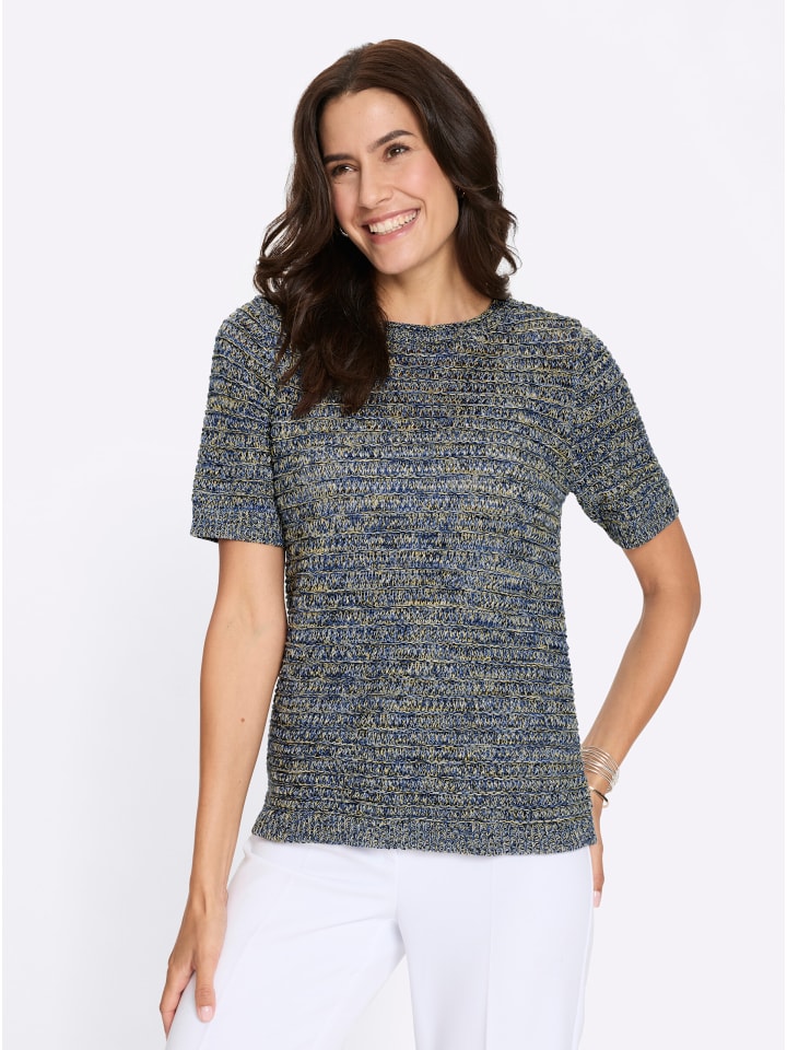 

Хлопковый свитер с джинсовым узором синего и черного цветов WITT WEIDEN