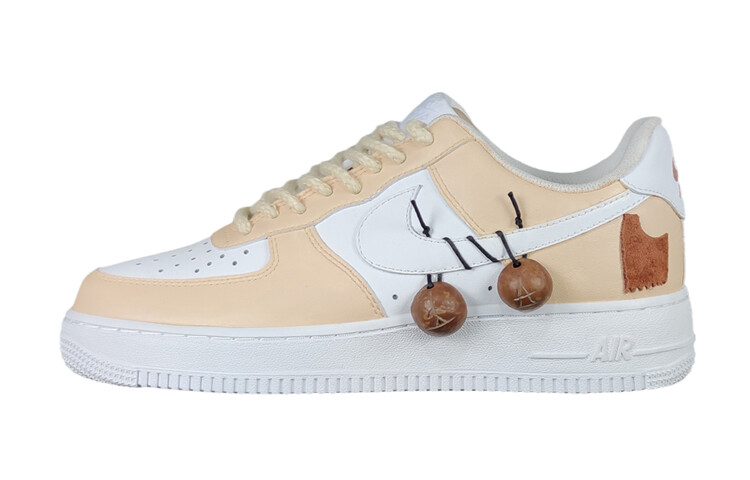 Кроссовки Nike Air Force 1 Skateboarding Shoes Women's Low-top Yellow, цвет Caramel