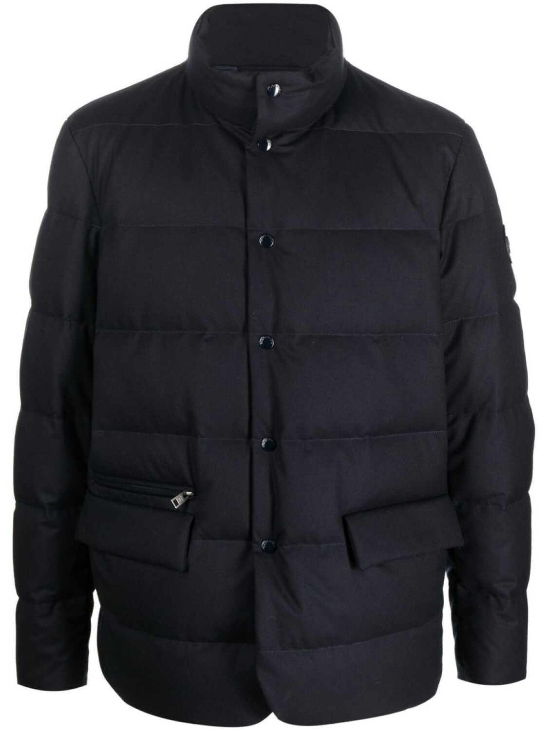 

Woolrich пуховик с нашивкой-логотипом, синий