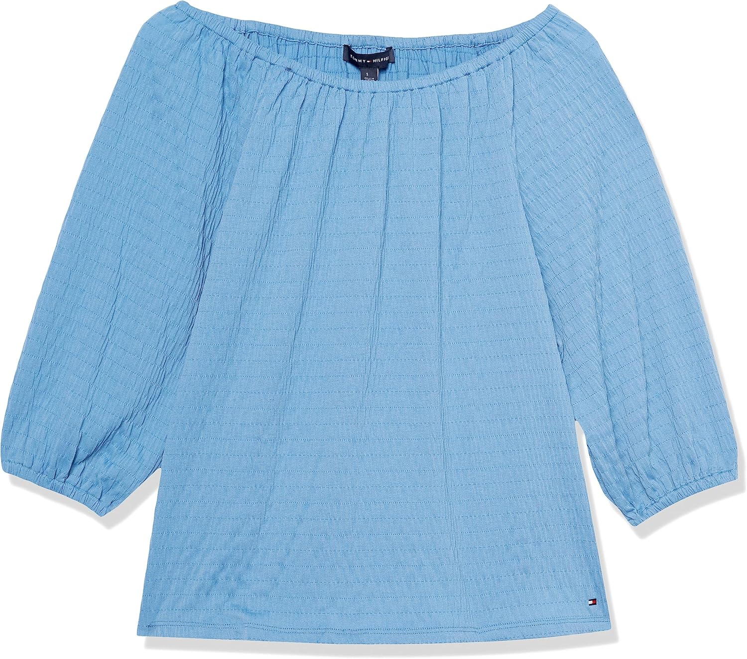 

Женский повседневный трикотажный топ с длинными рукавами Tommy Hilfiger, Blue Haze