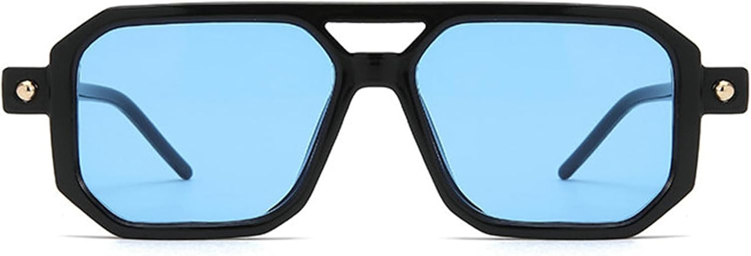 

Солнцезащитные очки Willochra Vintage Double Bridge Squar Flat Pilot Sunglasses для женщин и мужчин, классическая ретро-оправа в стиле 70-х, стильные, с защитой от УФ-излучения UV400, C10