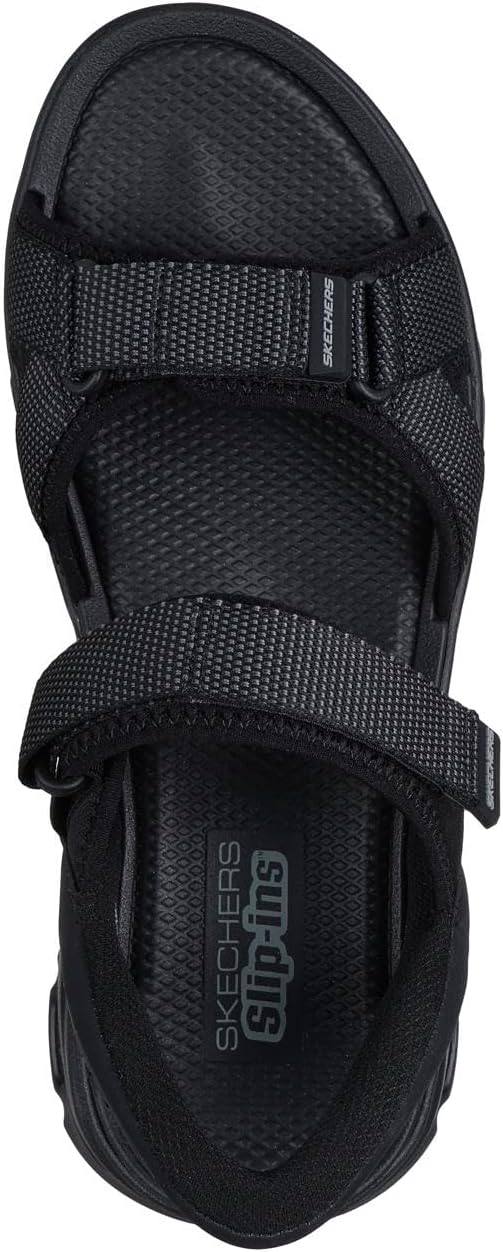Мужские сандалии Skechers Glide-step Pro Salvo с легким надеванием без использования рук, черный — фото 3