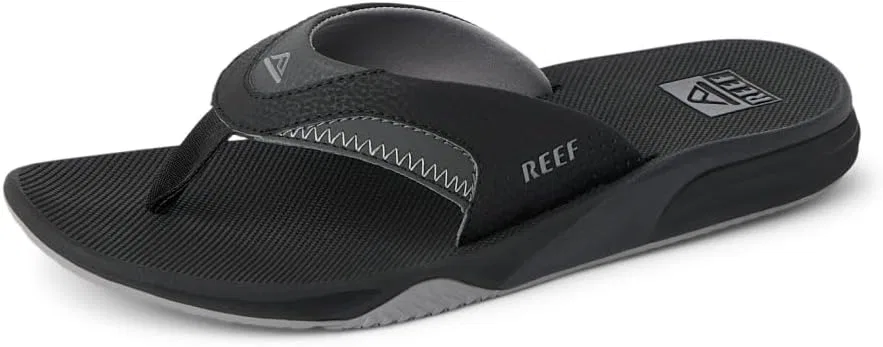 Мужские шлепанцы Reef с подушкой и веерным рисунком, Black