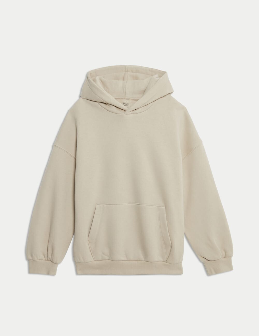 

Толстовка с капюшоном из хлопка Marks & Spencer, цвет Stone