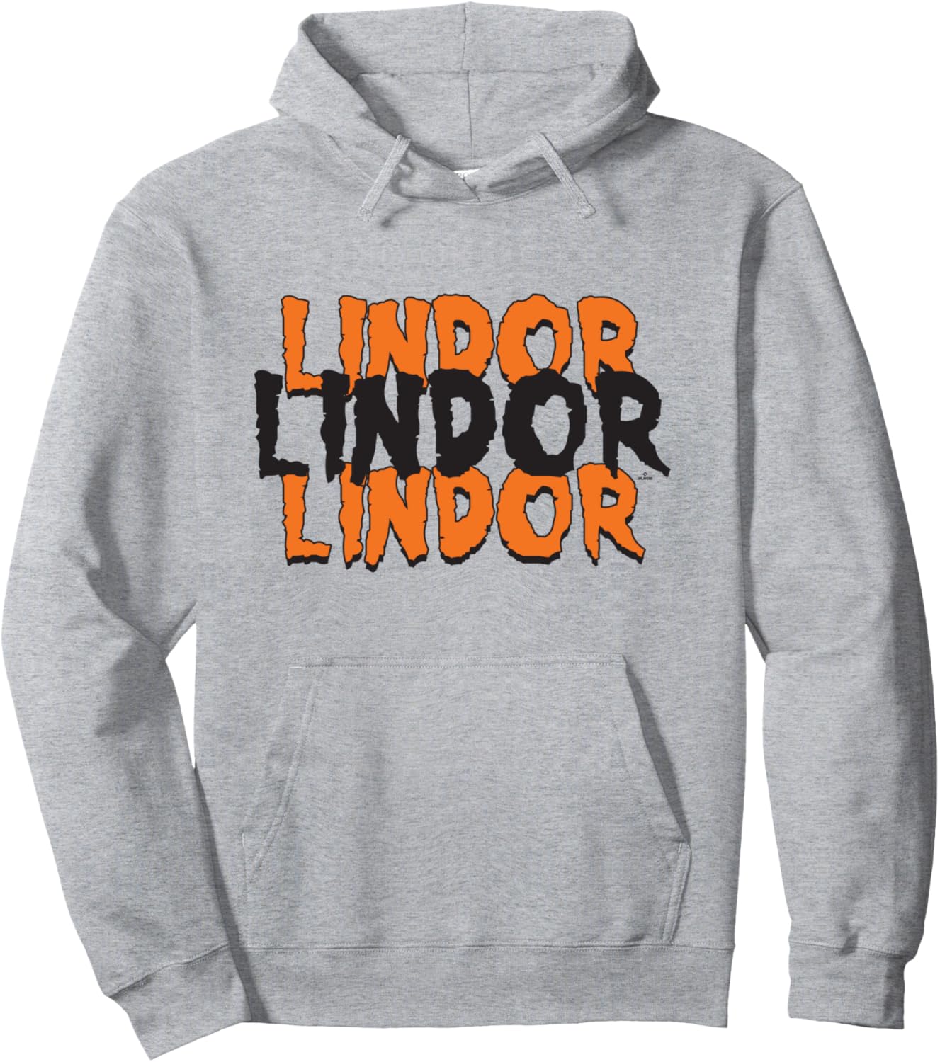 

Франсиско Линдор, бейсболист из Нью-Йорка, толстовка с надписью Хэллоуин, MLBPA Ryno Sports, серый