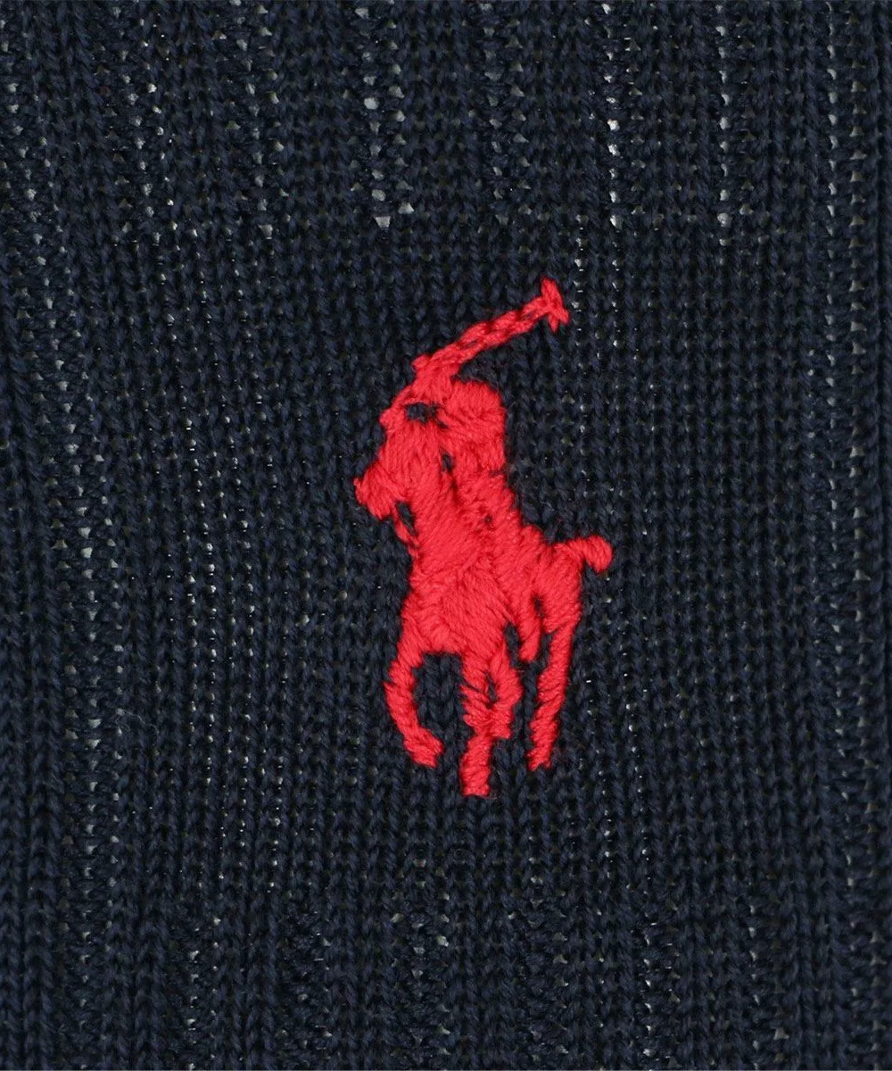 Школьные носки длиной 36 см, одноточечные Polo Ralph Lauren, Midnight Blue (Red) — фото 4