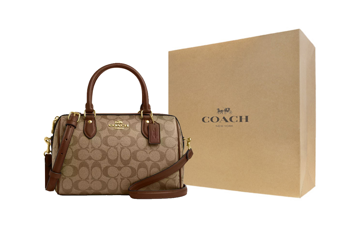 

COACH Сумка через плечо из прорезиненного хлопка с элементами из переработанной кожи