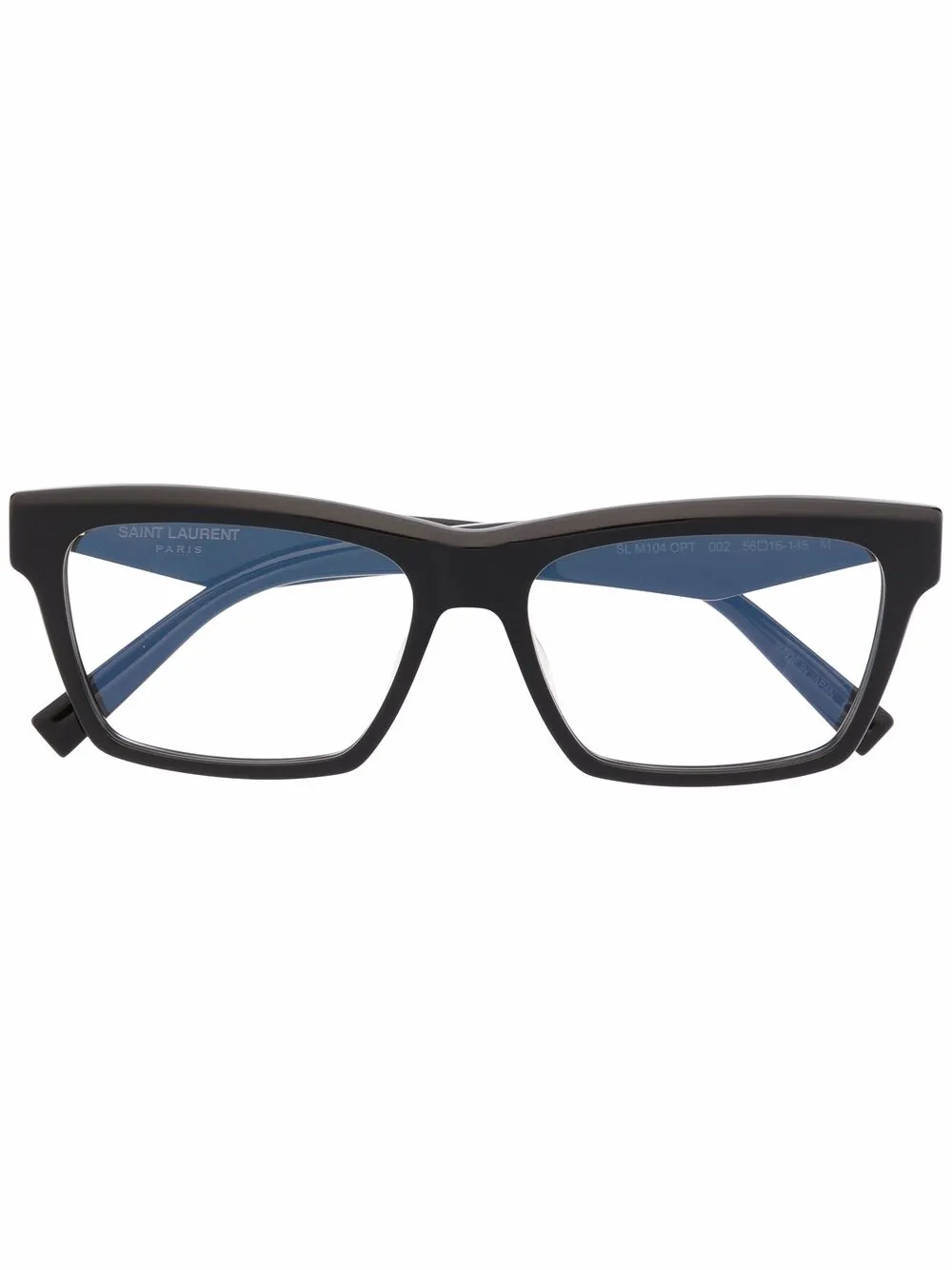

Очки трапециевидной формы Saint Laurent Eyewear, черный