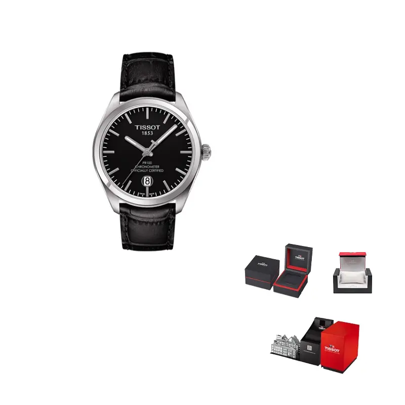 

TISSOT Часы Men's PR100 Collection Watch, Black Dial