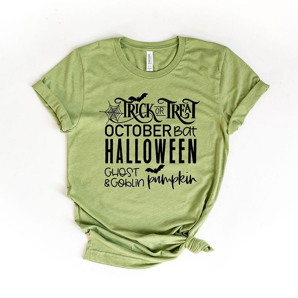 

Футболка с короткими рукавами и рисунком Halloween Sayings Simply Sage Market, цвет Light Green