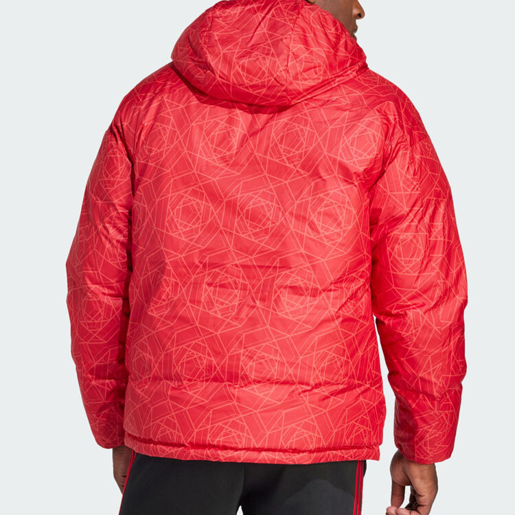 Пуховик мужской ярко-красный/черный Adidas, красный/черный — фото 4