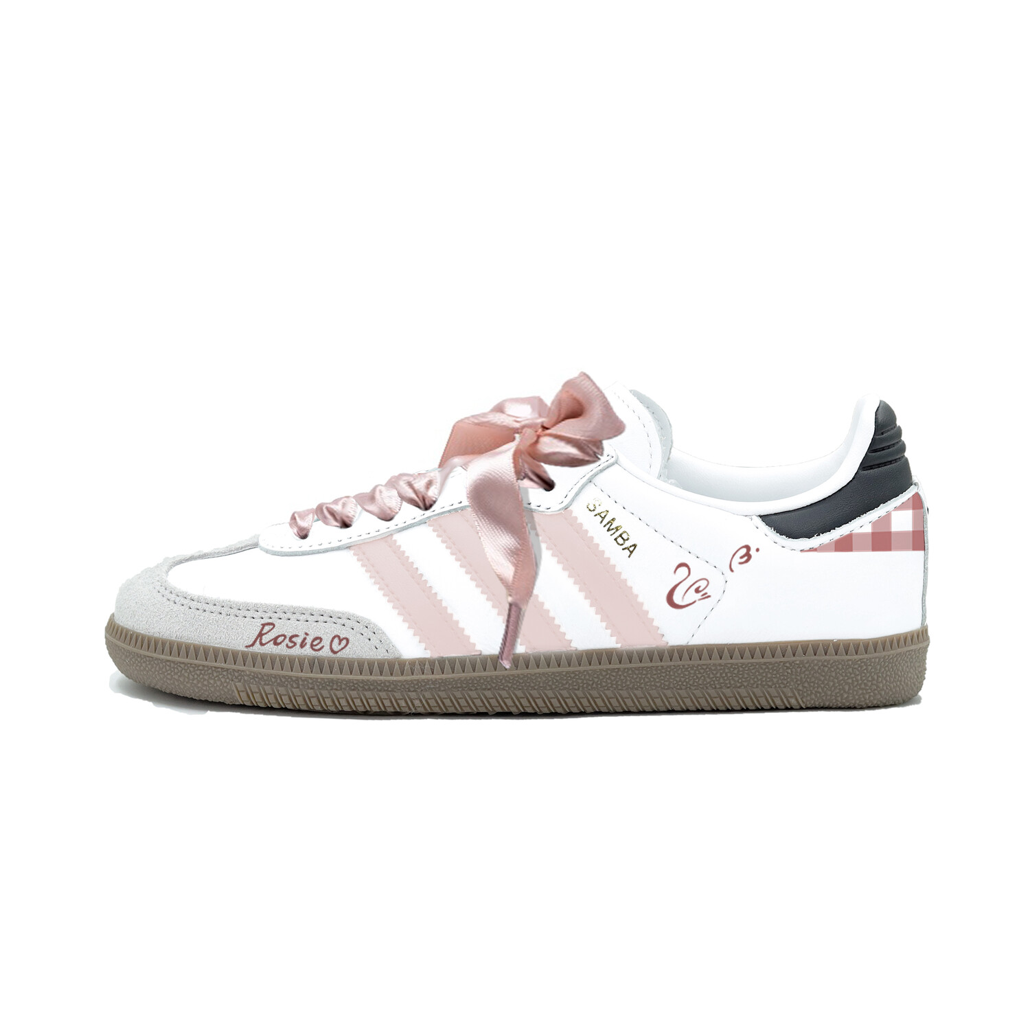 

SAMBA OG Обувь для скейтборда унисекс, низкие кеды, розовый Adidas, белый/розовый