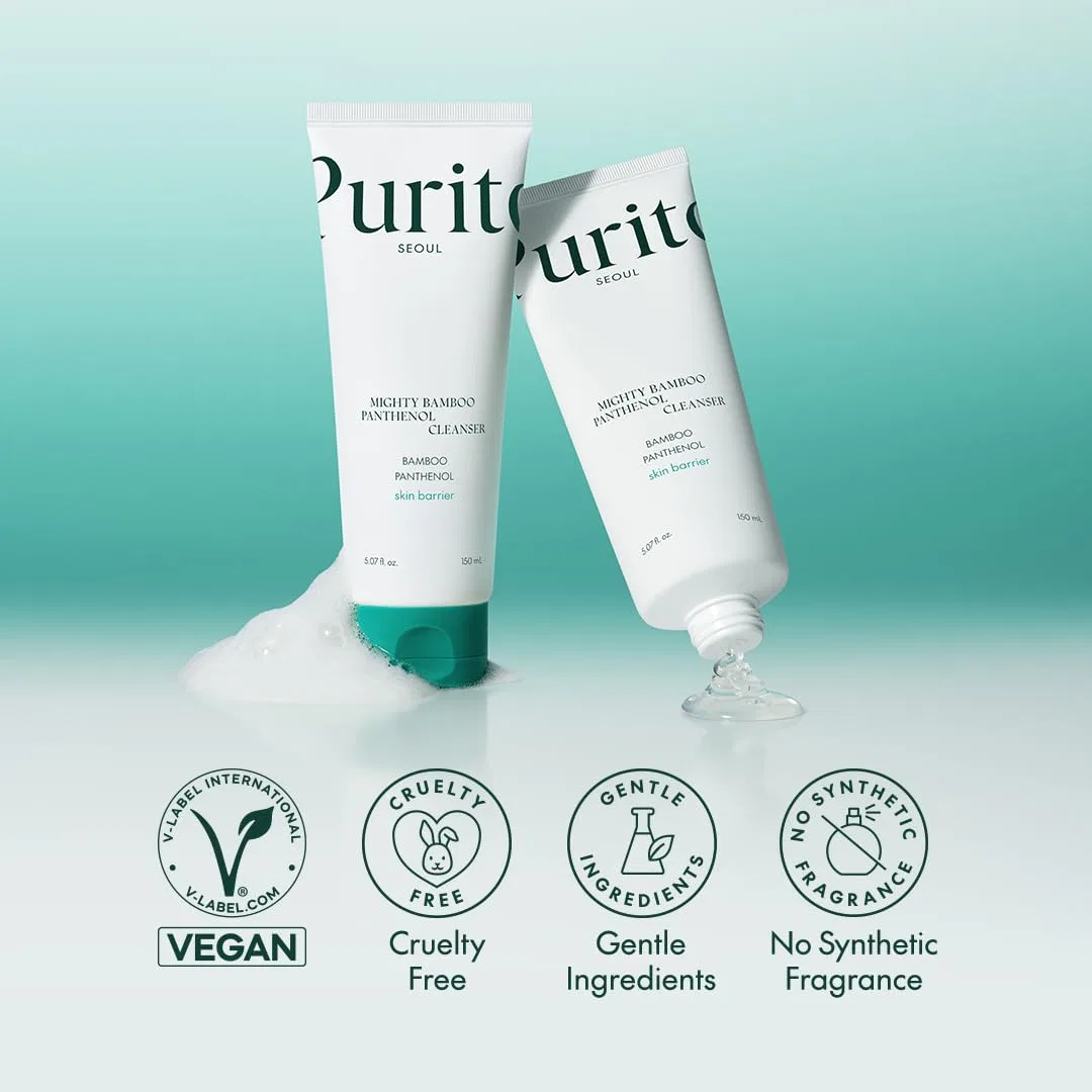 Крем для лица SPF PURITO Мягкое очищающее средство Mighty Bamboo Panthenol Cleanser от — фото 2