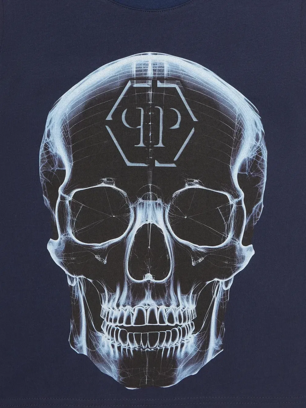 Футболка с круглым вырезом Philipp Plein Junior, синий — фото 3