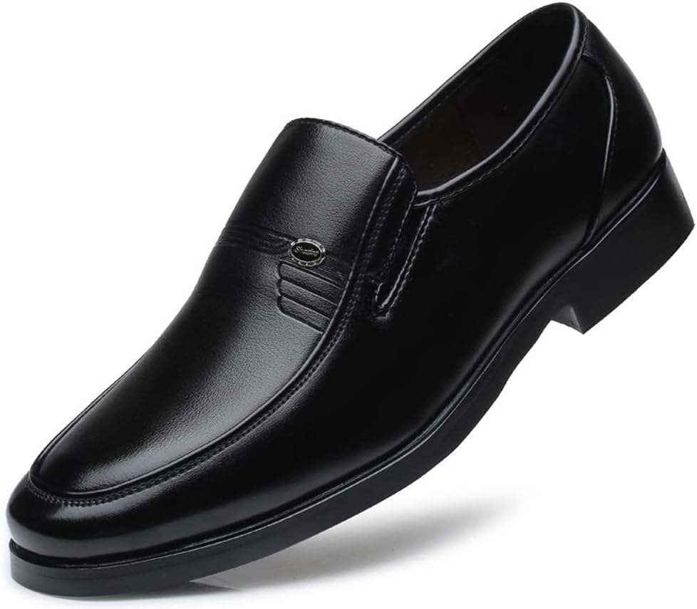 

Мужские слипоны-лоферы Santimon Mens Moc кожаные, с подкладкой, классические венецианские, повседневные, с амортизирующей стелькой, удобные, легкие, дышащие, для формального и бизнес-стиля, черный