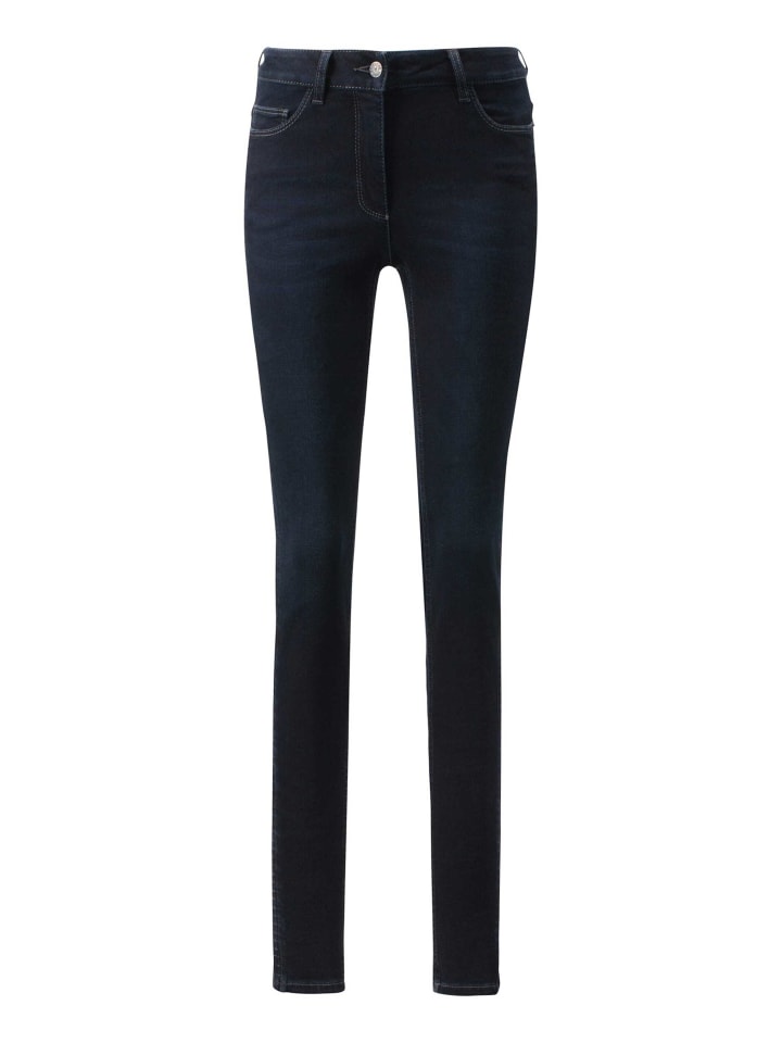 

MADELEINE Узкие джинсы с оборками сине-черного цвета