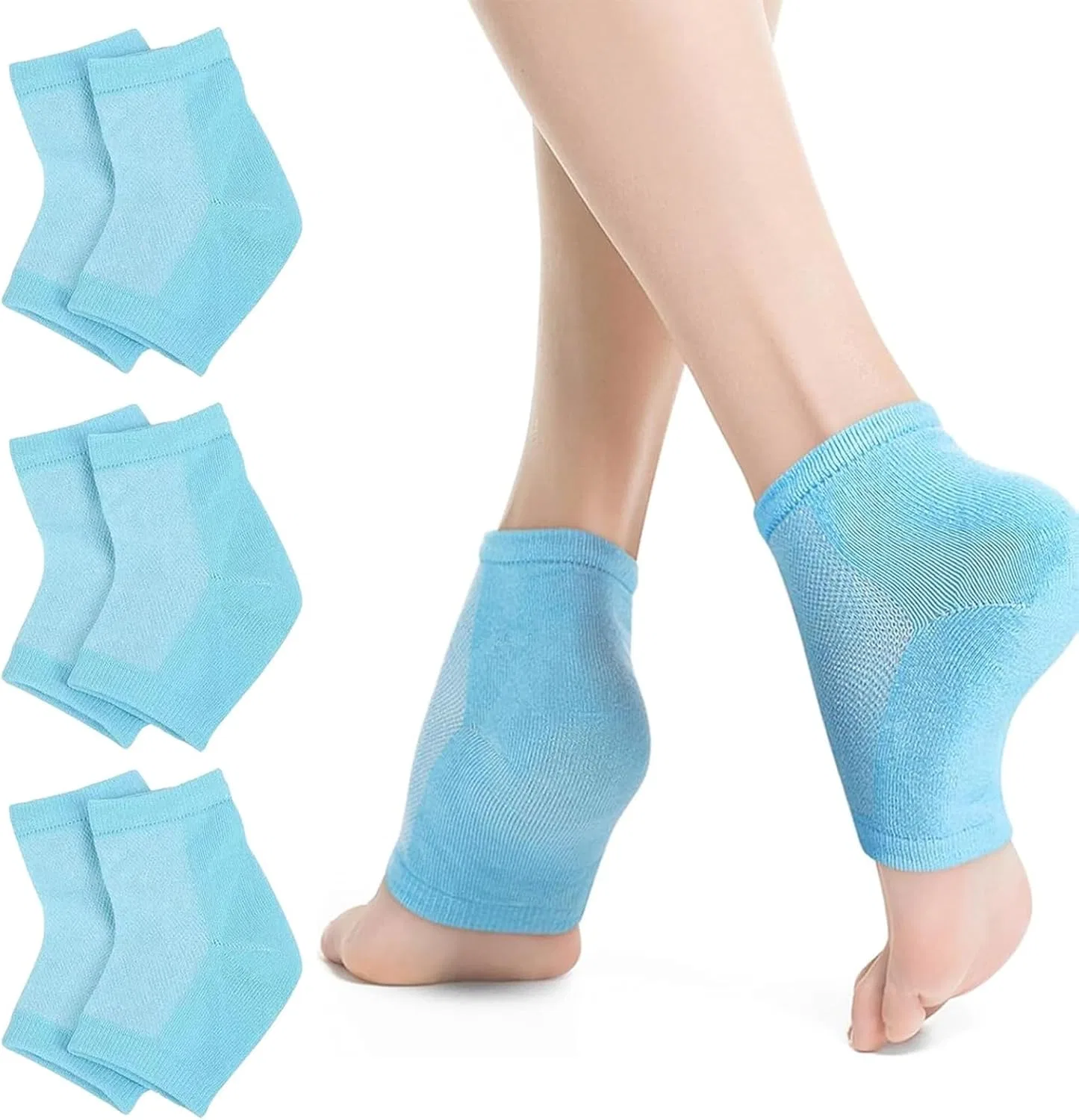 Увлажняющие гелевые носки Hydra Heel для ухода за пятками, 3 пары Yuwnd