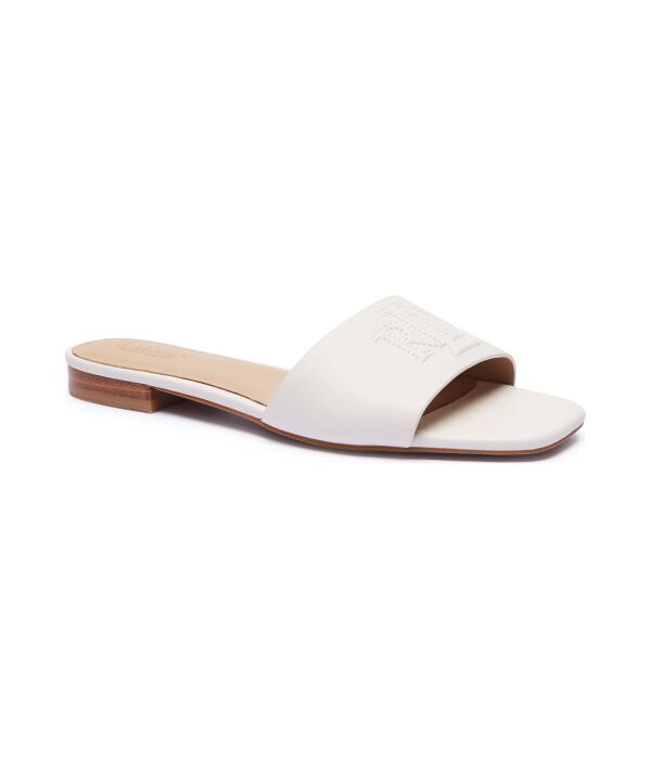 Кожаные тапочки everley Lauren Ralph Lauren, экрю