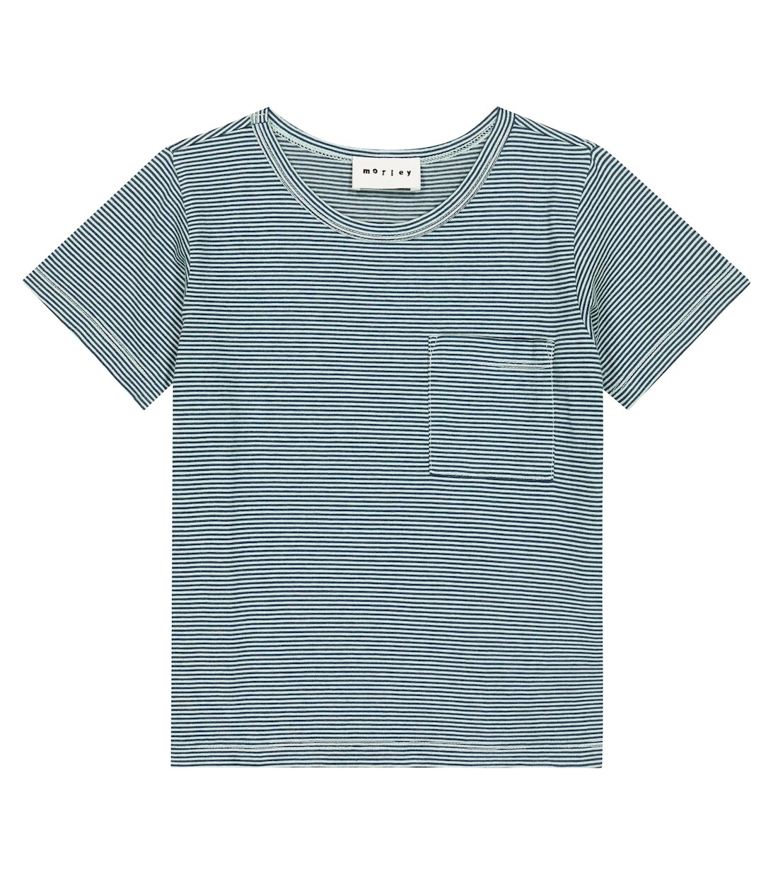 

Полосатая футболка Poeh из хлопка Morley, синий