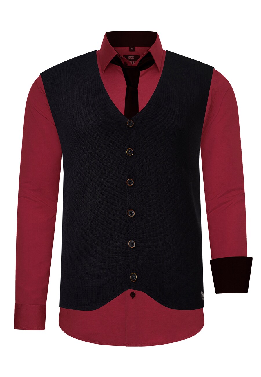 

Приталенная рубашка на пуговицах Rusty Neal, цвет Merlot