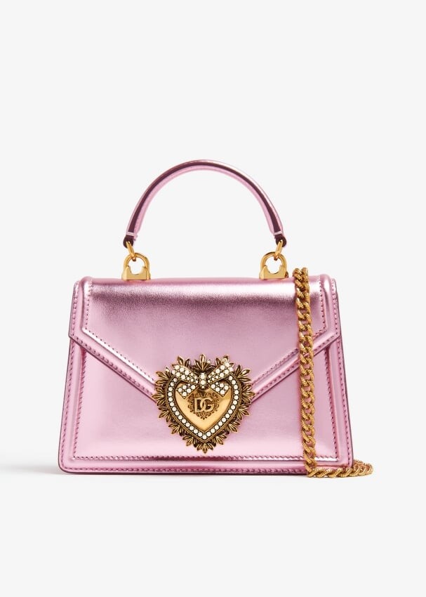 

Сумка Dolce&Gabbana Small Devotion Top-Handle, розовый