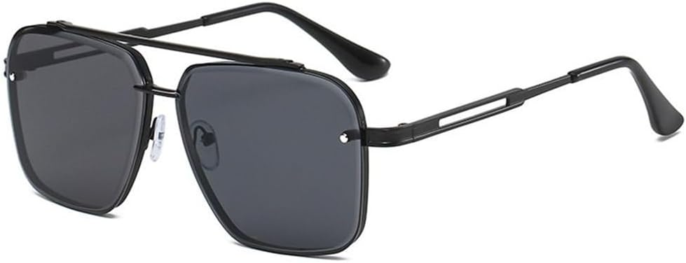 

Винтажные солнцезащитные очки в металлической оправе с градиентным переходом цвета, классические очки для вождения и путешествий, защита от УФ-излучения UV400, для женщин и мужчин KTUCN, Black-black Gray