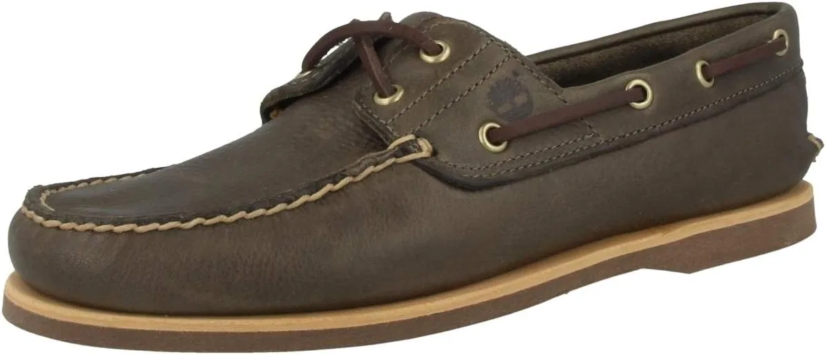 Мужские ботинки Timberland Classic Boat на двух каблуках со шнуровкой, темно-коричневый — фото 4