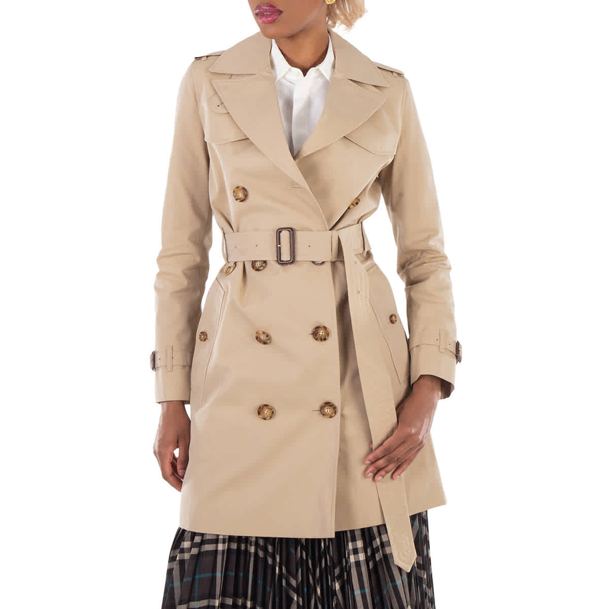 

Барберри Айлингтон двубортное пальто с поясом Burberry, Honey