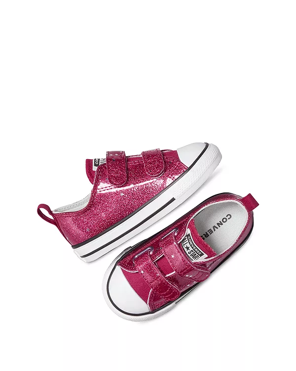 Детские спортивные кроссовки Chuck Taylor All Star 2V OX с блестками - для малышей и детей постарше. Converse, красный — фото 4