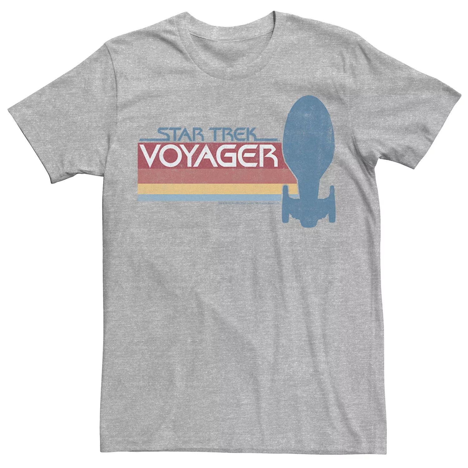 

Мужская радужная футболка в стиле ретро Star Trek Voyager Licensed Character