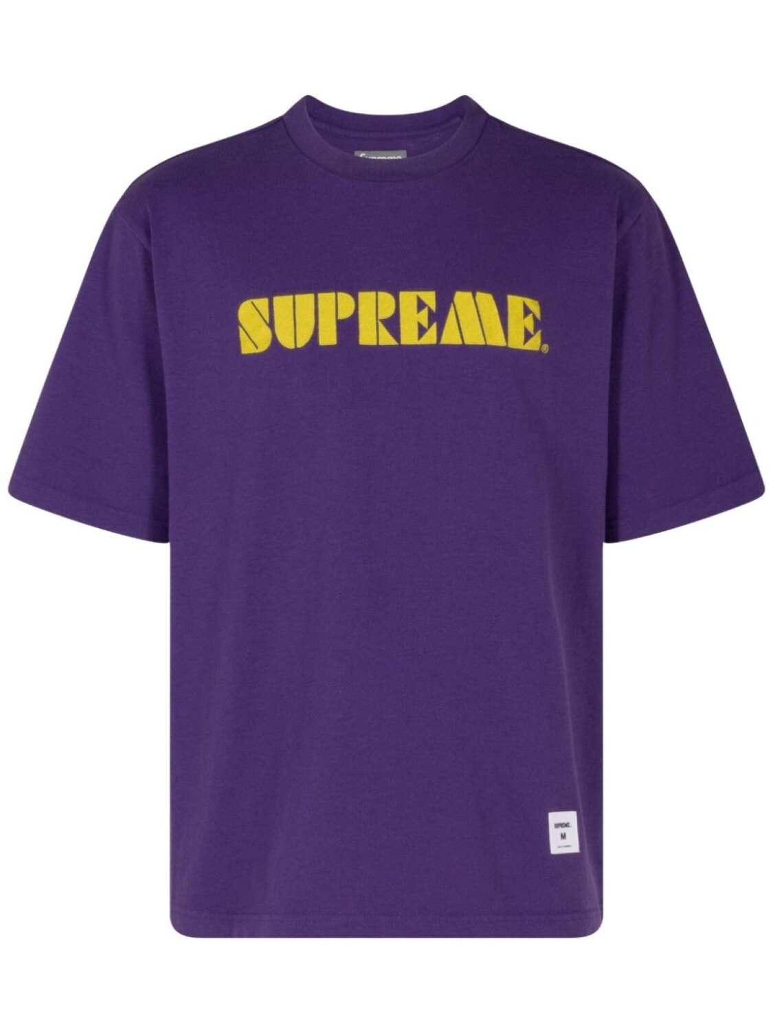 

Supreme вышитая футболка, фиолетовый