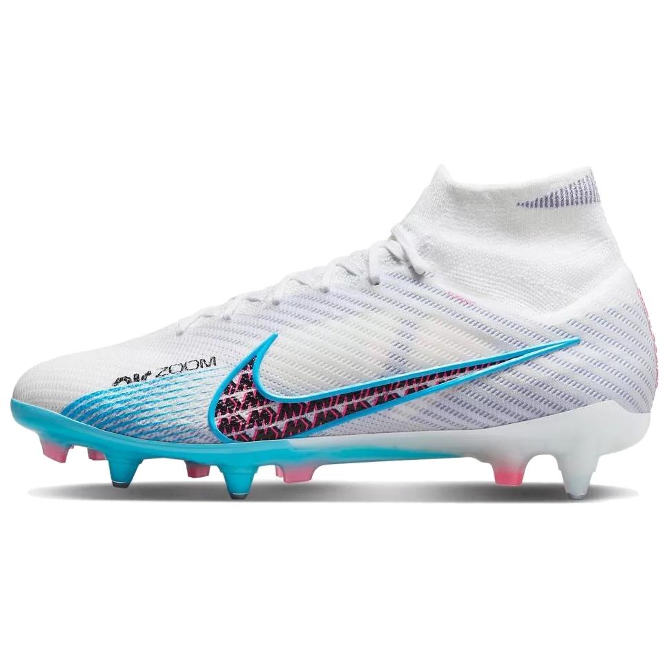 Бутсы Zoom Mercurial Superfly 9 Elite SG Pro Ac Blast Pack Nike, White/Baltic Sea Blue/Explosion Pink
