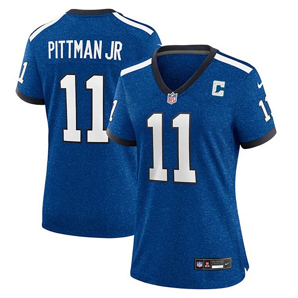 

Женская футболка Michael Pittman Jr blue Indianapolis Colts Nike, Синий, Женская футболка Michael Pittman Jr blue Indianapolis Colts Nike