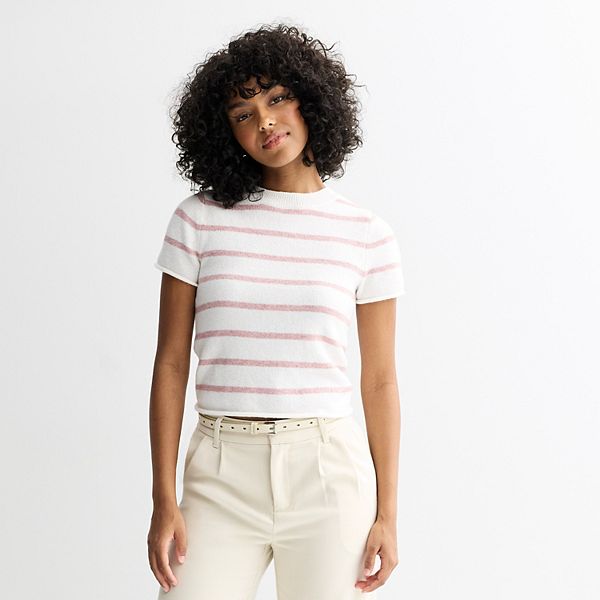 

Джемпер с коротким рукавом для подростков So, Mauve Stripe