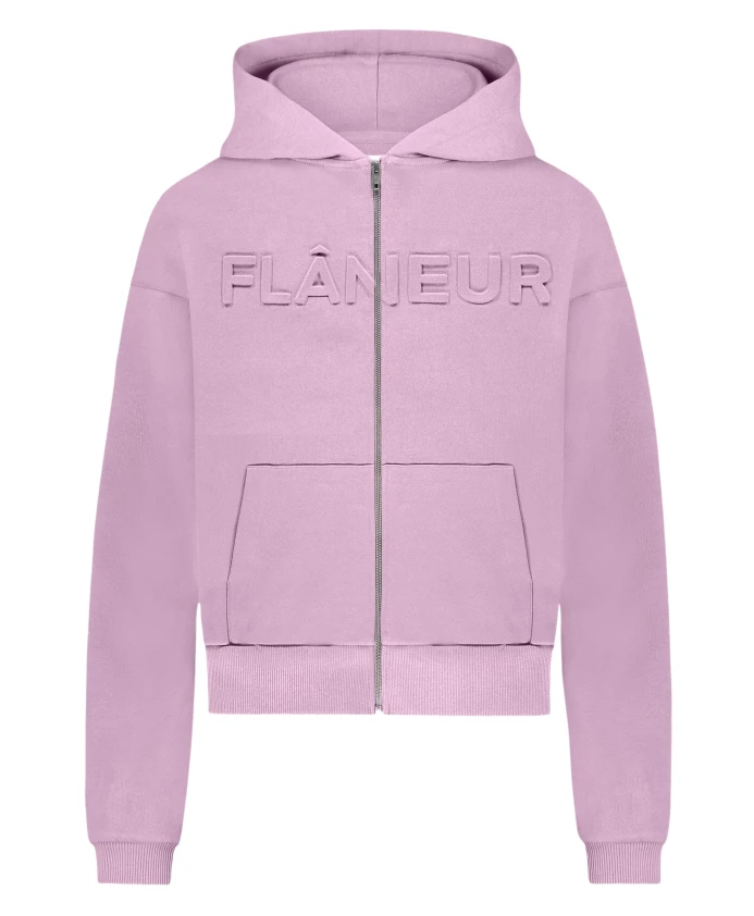 

Худи на молнии с тиснением, сиреневого цвета. FlãNeur, фиолетовый