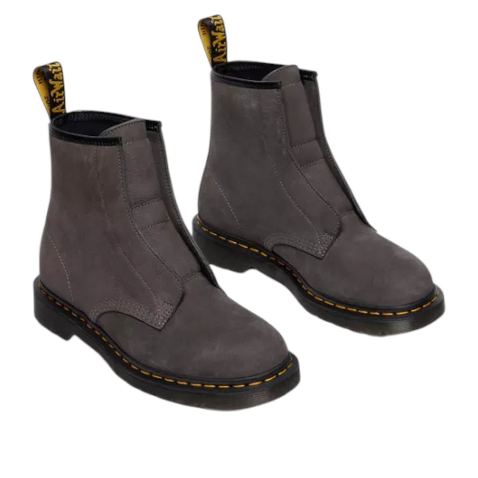 Ботинки Dr. Martens 1460 без шнурков из нубука, цвет «оружейная сталь» — фото 2