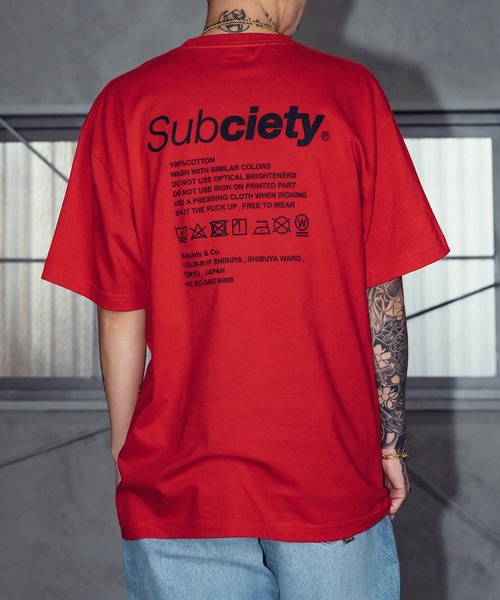 

Футболка, крой оверсайз, бренд Subciety, красный