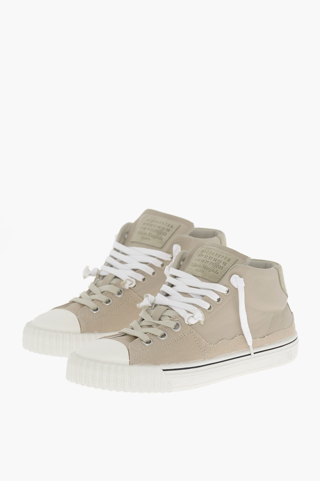 

Высокие кеды Maison Margiela Mm22 из искусственной кожи с эффектом потертости, бежевый