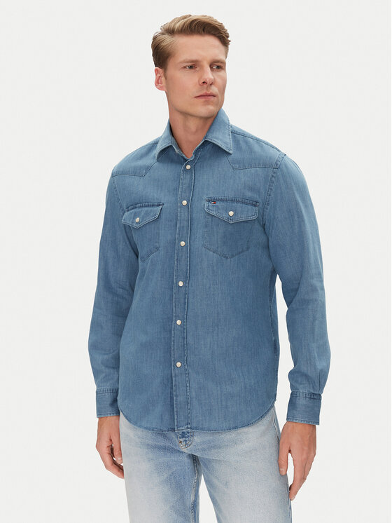 

Джинсовая рубашка стандартный крой MW0MW39903 Tommy Hilfiger, синий