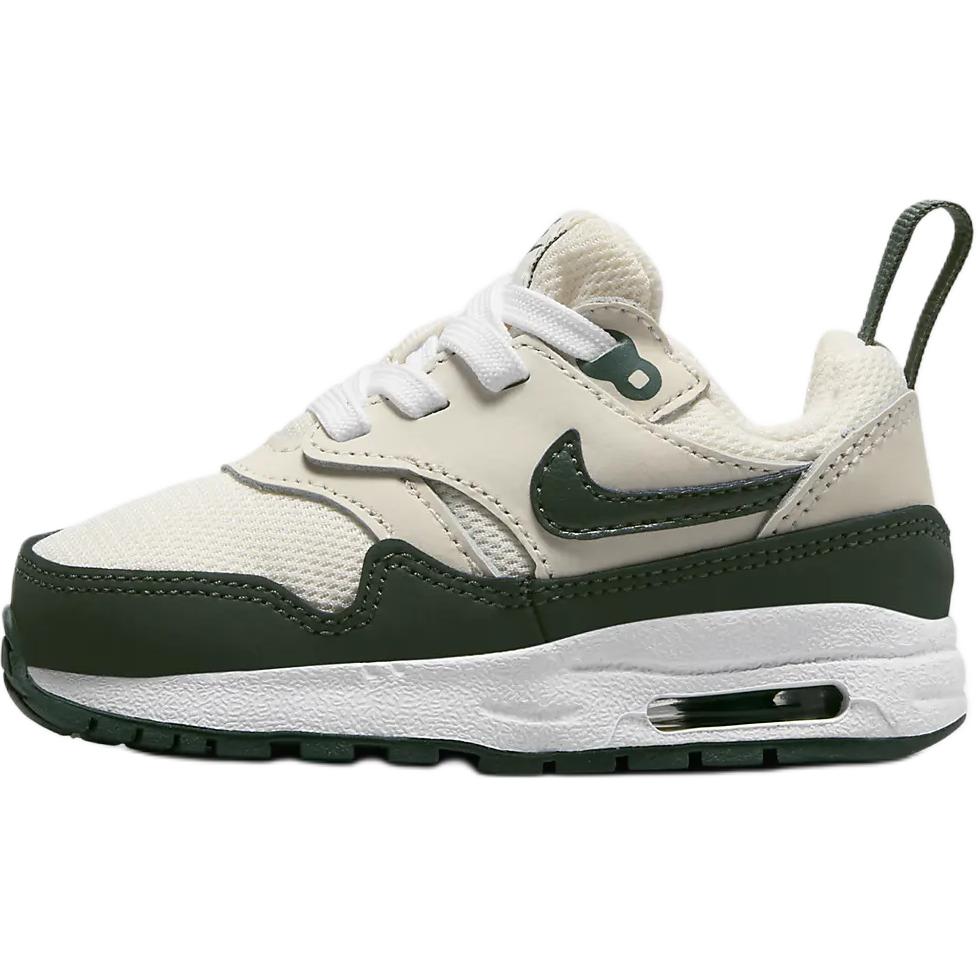 

Nike Низкие кроссовки Air Max 1 для малышей бежево-зеленого цвета для младенцев и малышей
