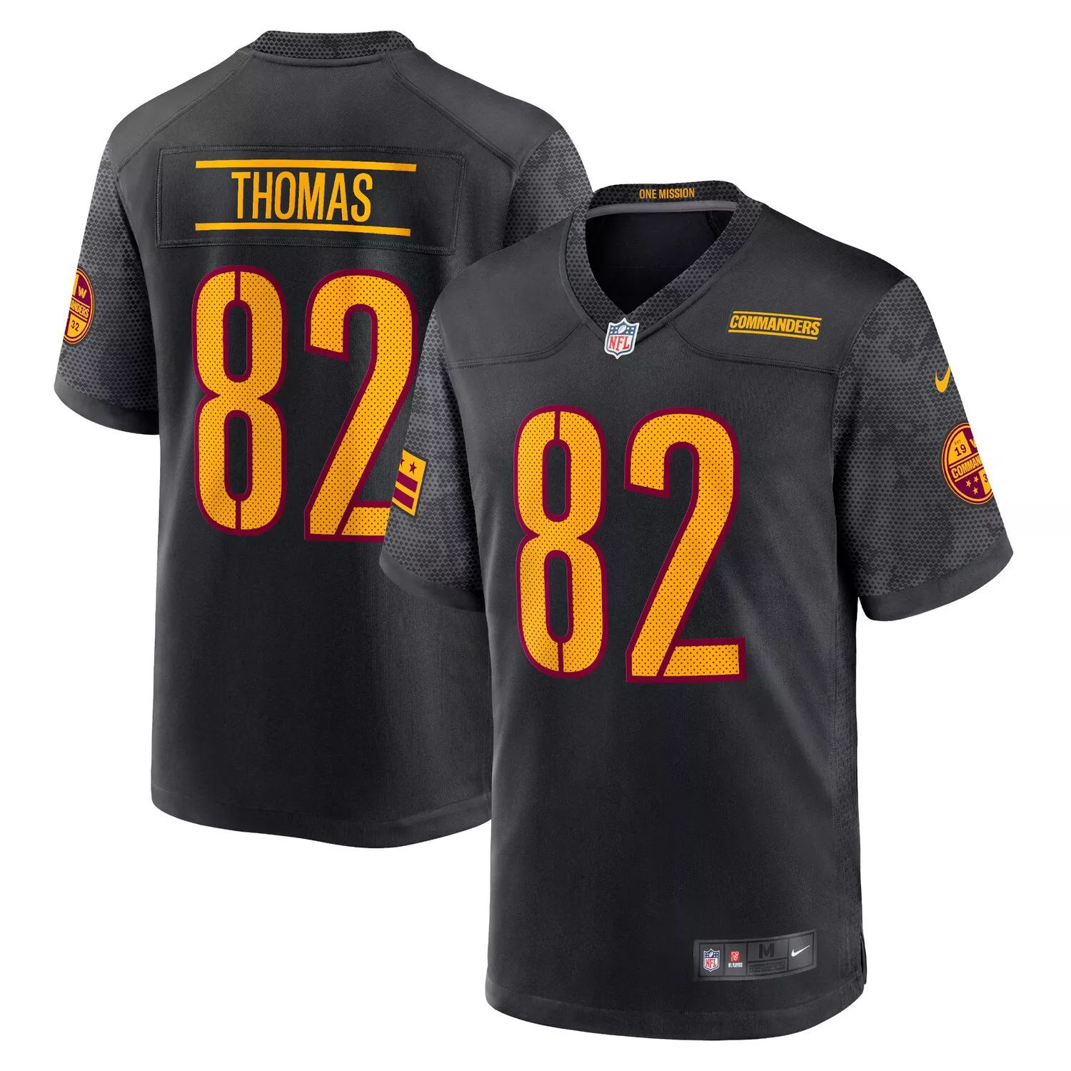 

Мужская футболка Logan Thomas Black Washington Commanders для альтернативного игрока игры Nike